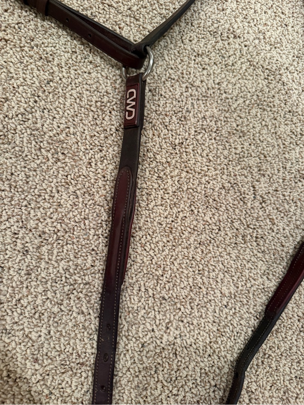 Used CWD Raised Adjustable Bridge Breastplate. Oversized in color Brown. - Picture 4 of 5